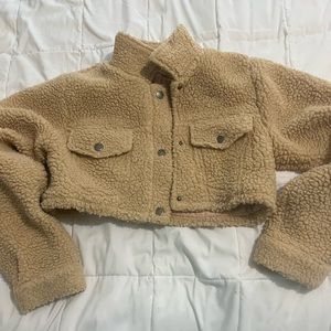 Emory Park Cropped Fleece Jacket worn once excellent condition size S